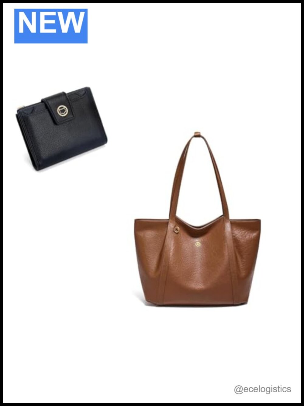 Large Tote Handbag with Matching Slim Wallet - Spacious Everyday Purse